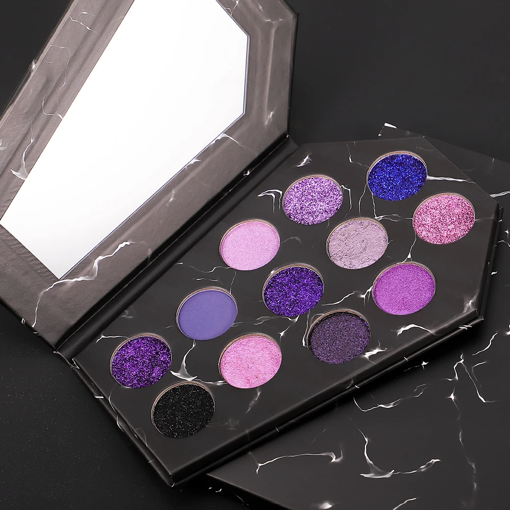Custom Logo 12 Color Halloween Coffin Palette Cosmetics Eye Shadow Palette Vegan High Pigment Halloween Eyeshadow Palette