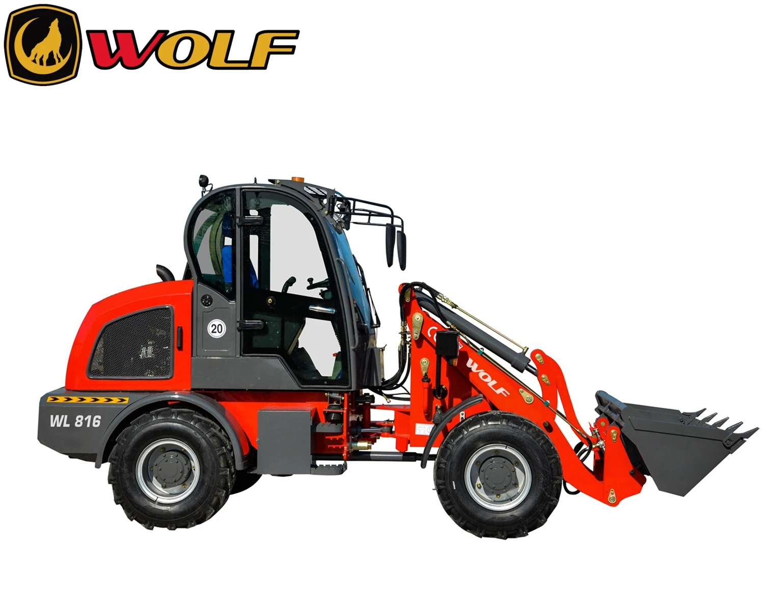 Мини-погрузчик WL816 wolf на 1 6 тонны с копьем для тюков