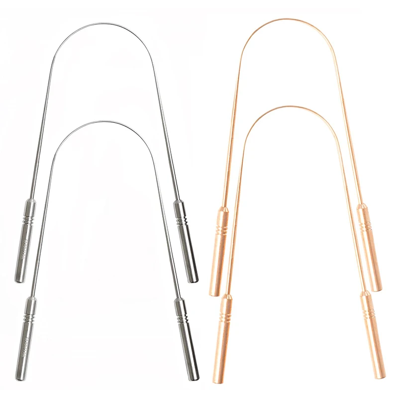 
Wholesale premium quality tongue cleaner rose gold copper tongue scraper 