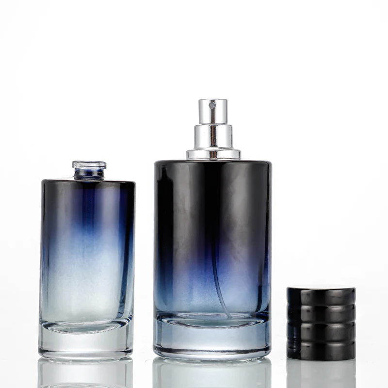 custom design your own luxury 50ml 100ml bottle black refillable perfume glass bottle perfume travel bottle