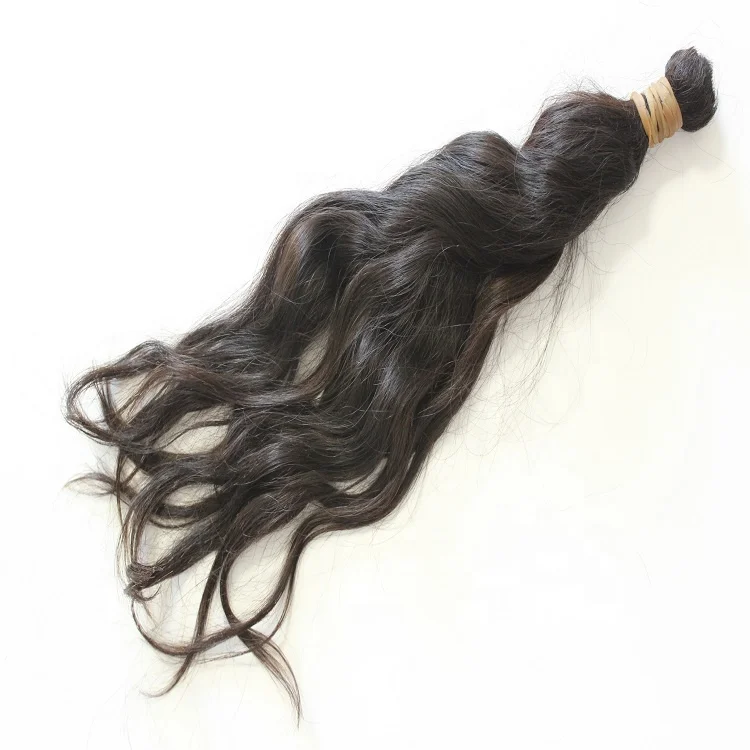 100%Human Hair Bulk black straight Virgin Hair Vietnam Factory