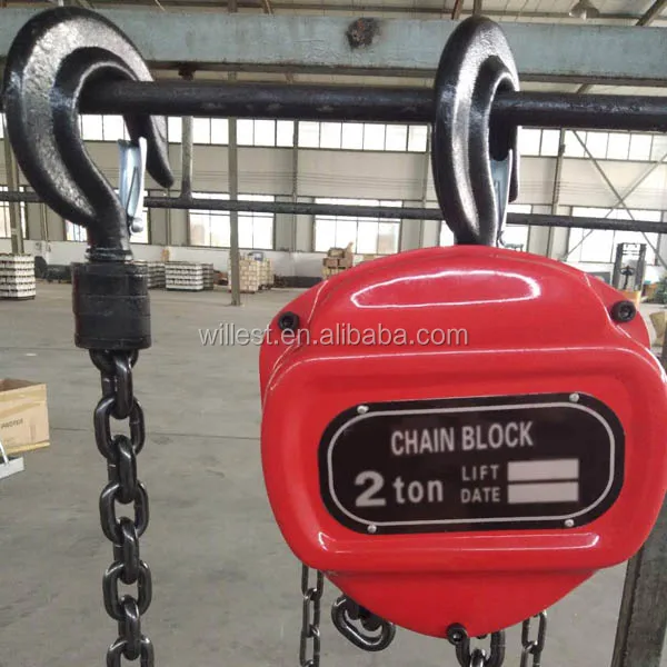 Manual chain block HUTZ 2 ton CE approved triangle head chain pulley block CB20V2-04 industrial lifting hand hoist