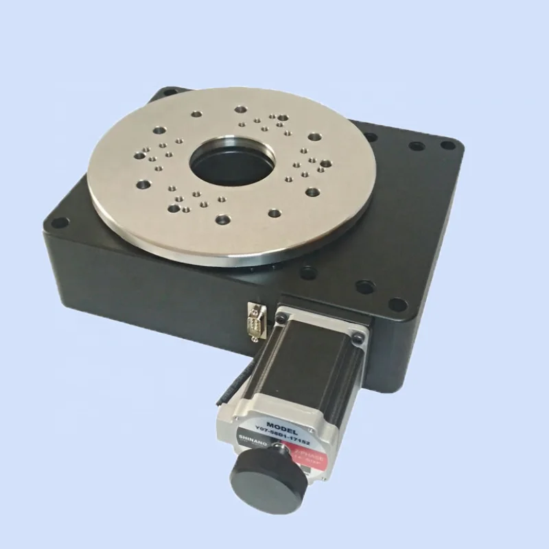 precision rotary plat cnc BGD204 high precision electric stepper motor 360 degree rotary table worm gear dividing electric CNC indexing turntable system