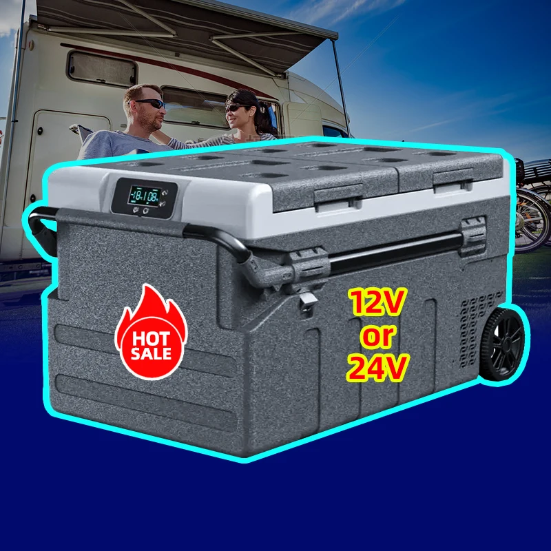 20-95L Dual Zone12v 24v Fridges Cooler Box Compressor Freezers Battery Car Fridge For Outdoor Camping Fishing