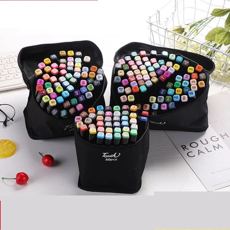 Amazon colored dual tip fineliner drawing refill ink sketch marker Painting Watercolor Art Marker  brush Pen