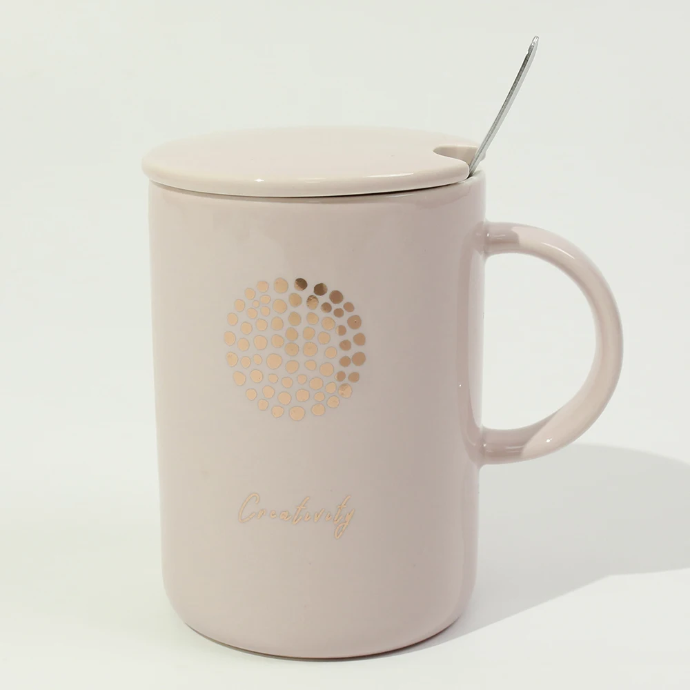 Новая офисная Питьевая чашка кофейная чашка Лотос розовые кружки 450 мл керамические чашки