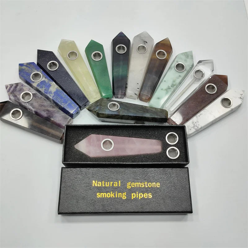 Wholesale Healing Crystal Tobacco Pipe Crystal Smoking Pipe Crystal Pipe