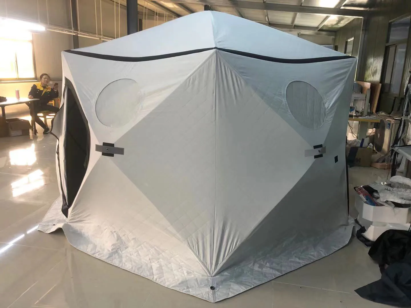 Custom made tents New OEM manufactured custom exclusive outdoor camping pop up stove sauna tent Hexagon tent