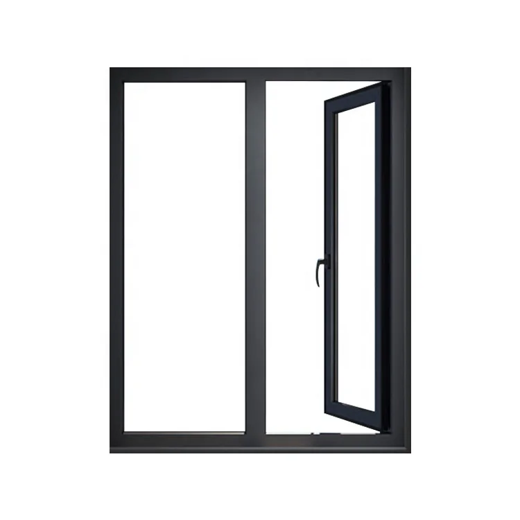 Factor Low Price Double Glass Aluminum Casement Window China 20 Years Quality Guarantee for The Aluminum Window Frame; Vertical