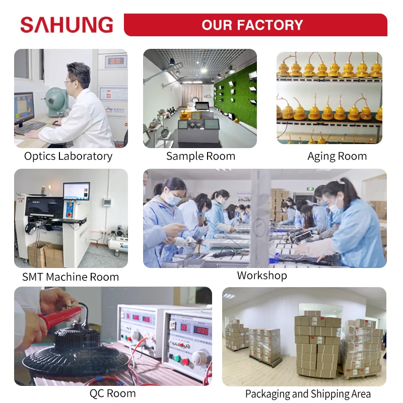 High Power IP65 Workshop Warehouse UFO High Bay Lamp 100W 150W 200W High Luminous Efficiency 170LM/W LED Highbay Lamps