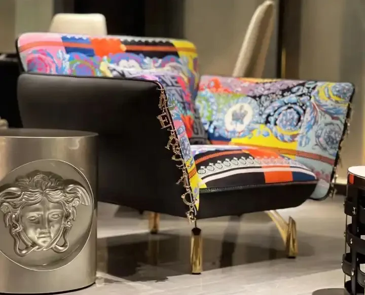 Latest popular luxury leather Italian sofa set home furniture living room sofa