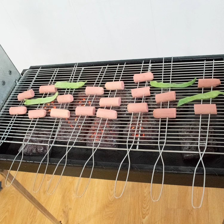 Shashlik Sausage Souvla Kebab U-Shape Stainless Steel Skewers BBQ Accessories