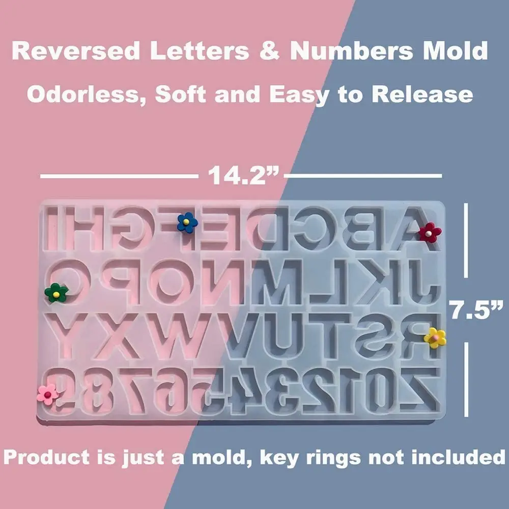 Number Alphabet Jewelry Casting Silicone Resin Mold Letter Jewelry Making Mold