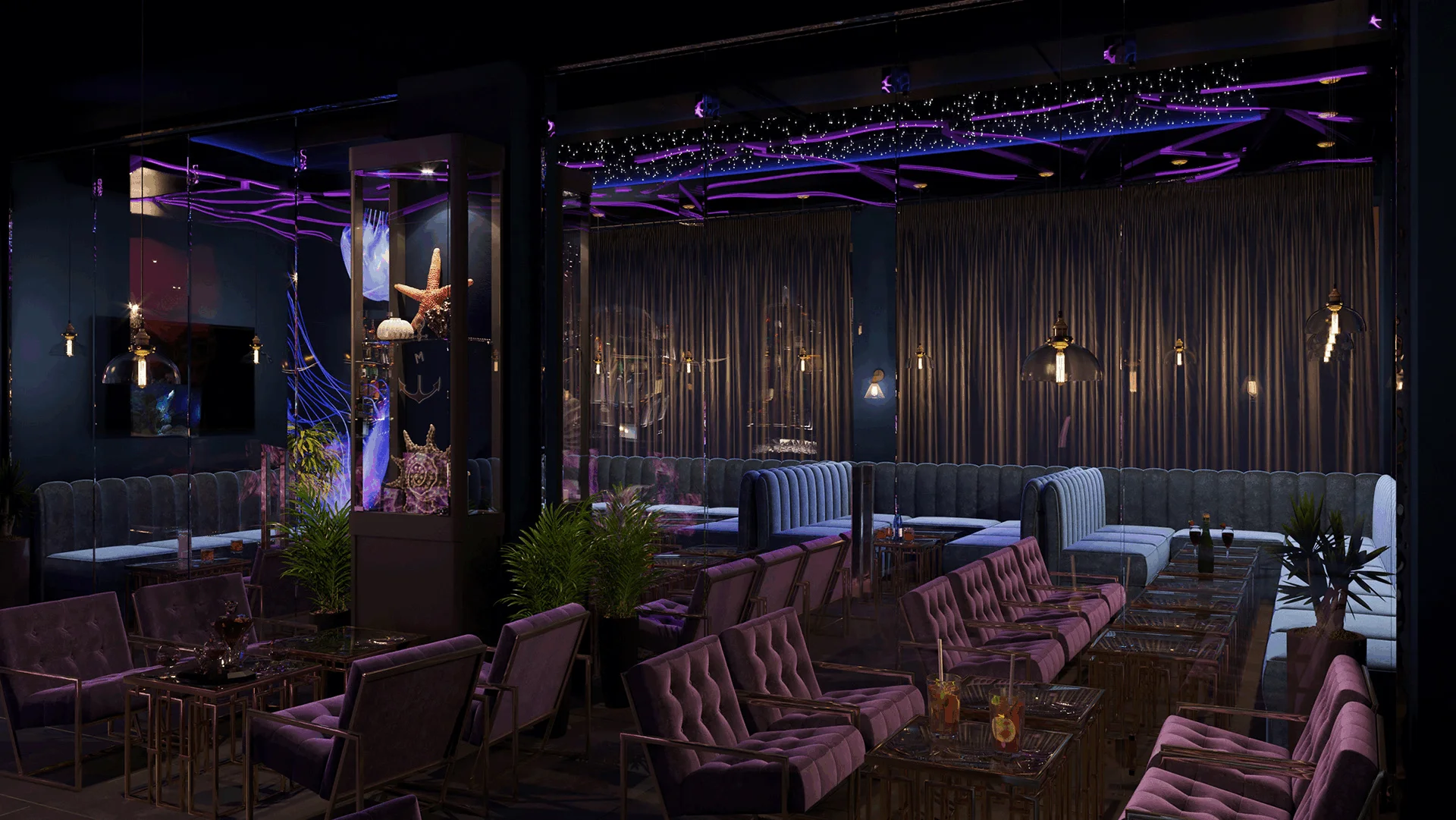 Luxury Nightclub Lounge Decor Ideas Night Club Bar Counter Strip Club Furniture with 3D Design