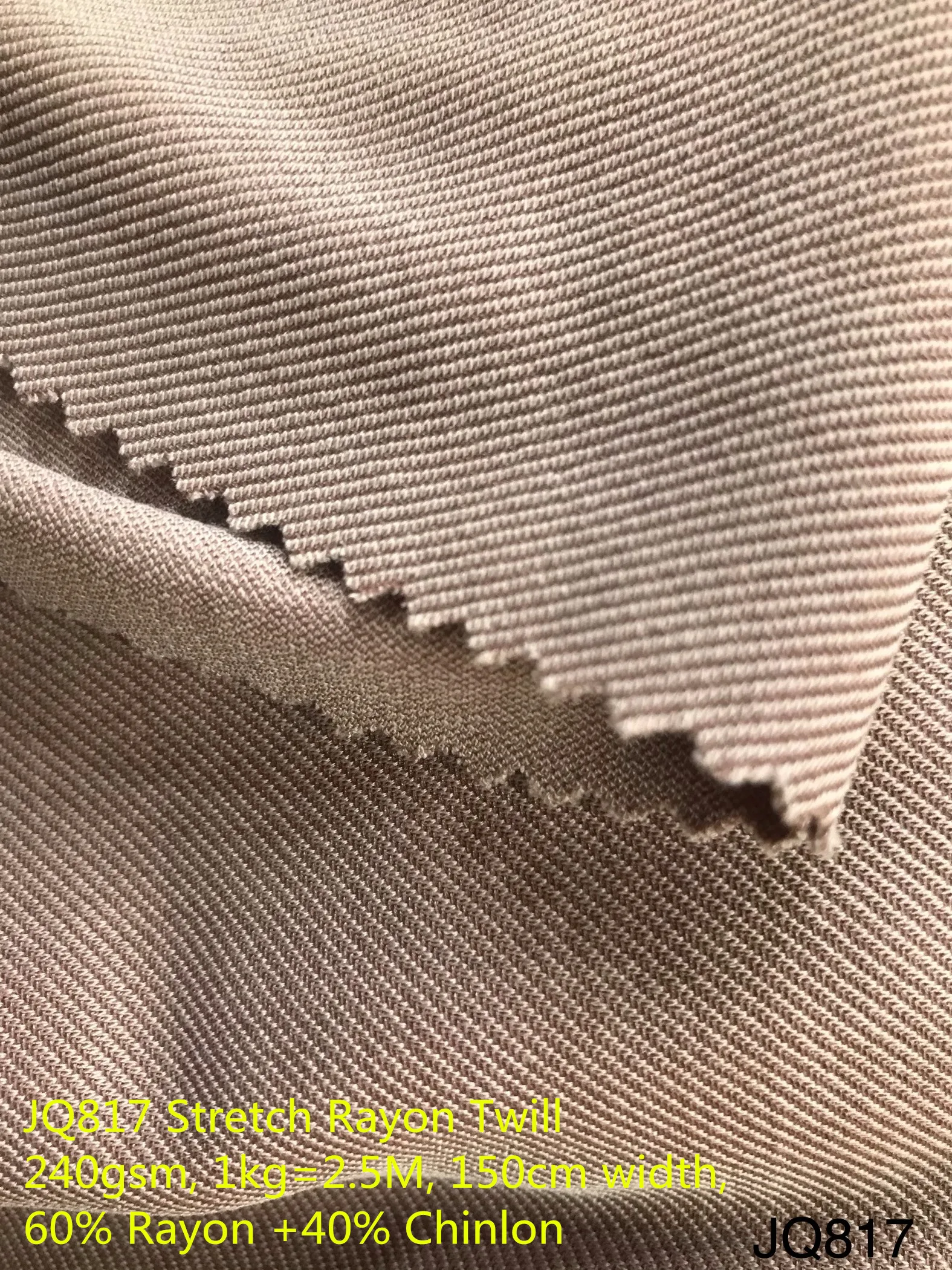JQ817 Stretch Rayon Twill Woven Fabric