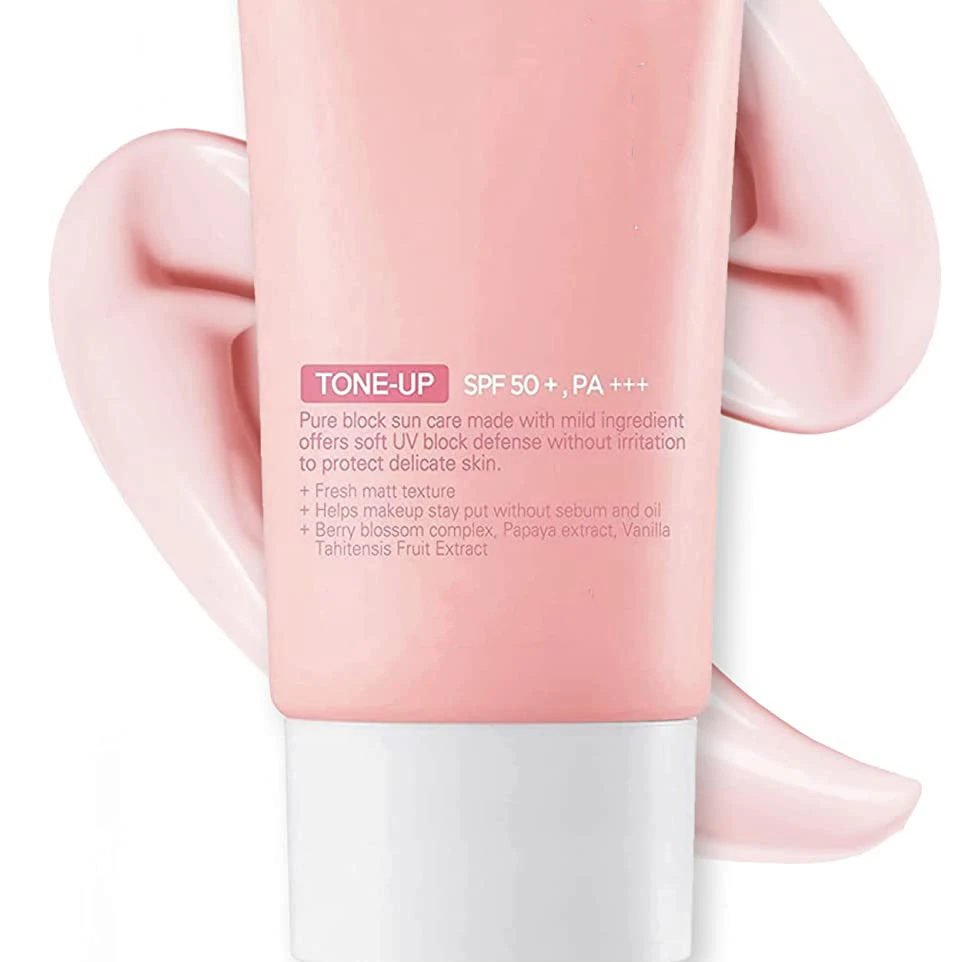 OEM Factory Private Label Moisturizing Lightening Tone up Sunscreen cream SPF 50 for Face
