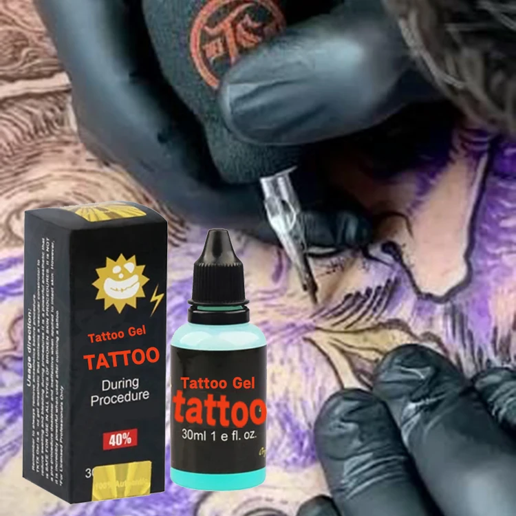 Factory OEM Tattoo Blue Super Gel 30ml Painless Cream Permanent Makeup Microblading Gel No Pain Tattoo Supply