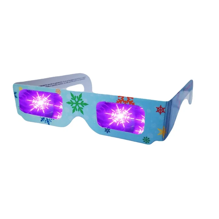 Factory Promotional Paper Fireworks Glasses Branded for Party Love Heart Diffraction Glasses