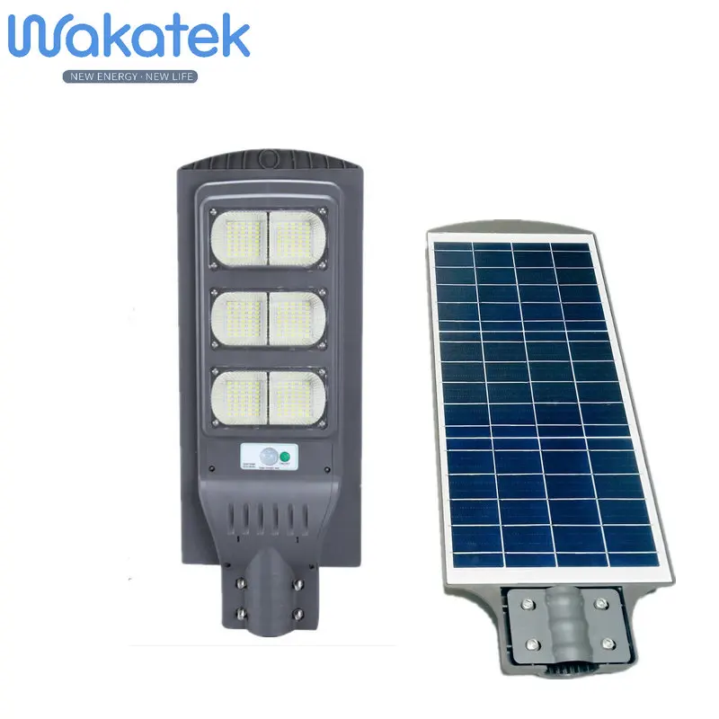 Wakatek освещение светодиодные лампы солнечного сада IP67 на открытом воздухе 120 Вт все в одном с большим количеством люменов умные солнечные панели