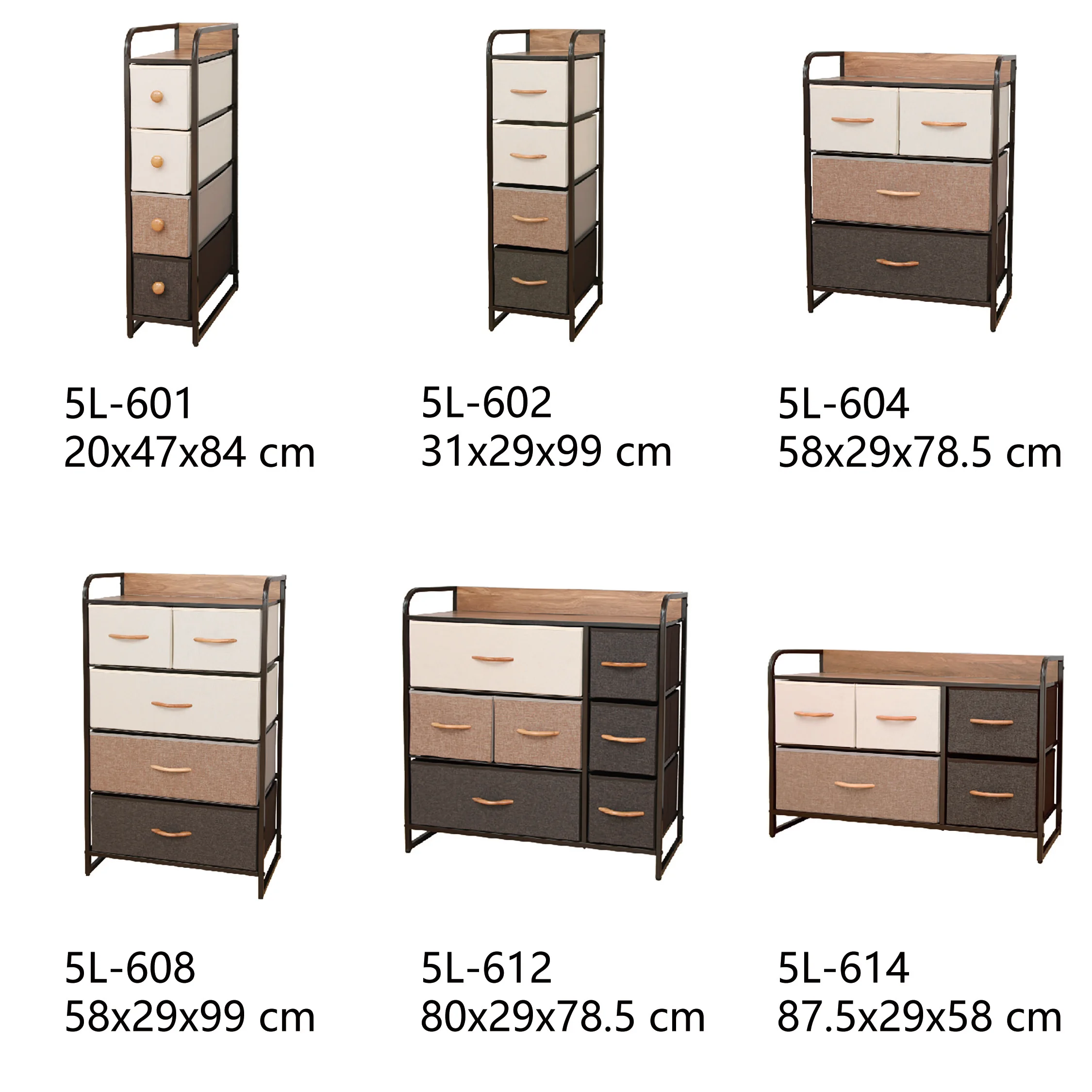 Customized  Living Room Furniture Storage 4 Drawer Chest Metal Organizer 4 Tier Drawers