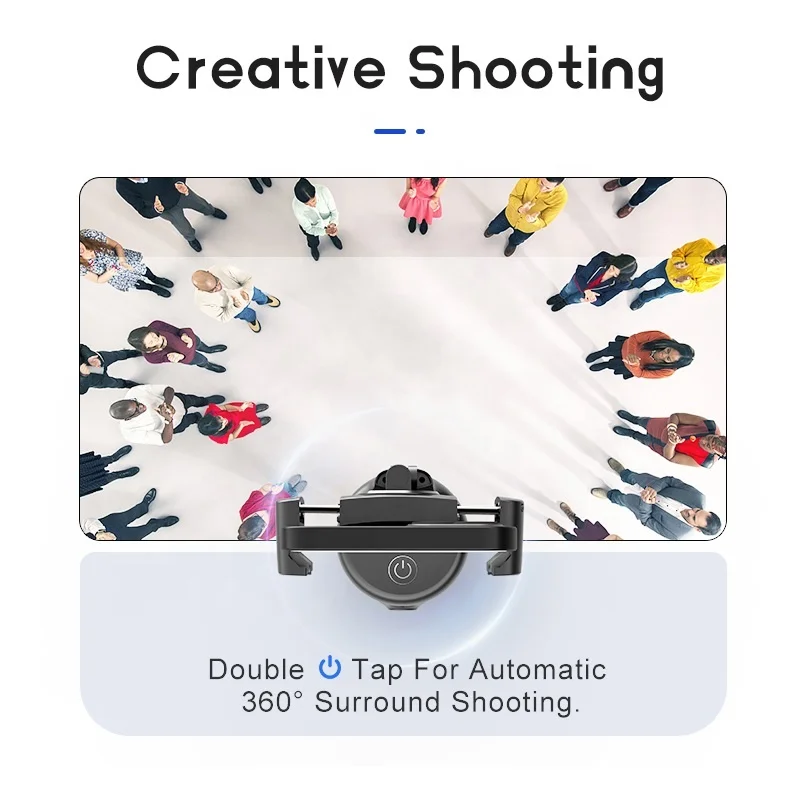 Portable 360 Degree Smart Follow Automatic Face Body Tracking Mobile Phone Mount Holders for Live Vlog