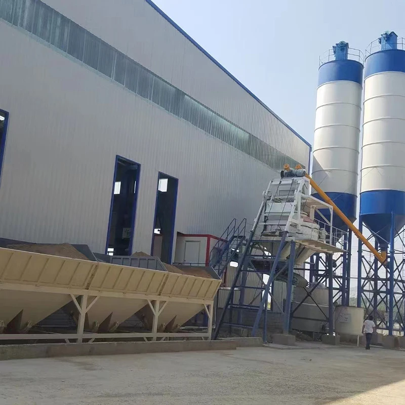 Factory Direct Stationary  DMP 60 Vertical Axis Planetary Foundation-Free Concrete Mixing Plant with Planetary