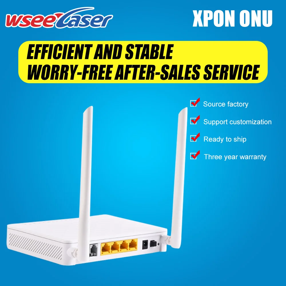 WSEE New 1GE 3FE 2.4GHz 5dBi onu iptv wifi epon gpon xpon onu ont with wifi catv for FTTH