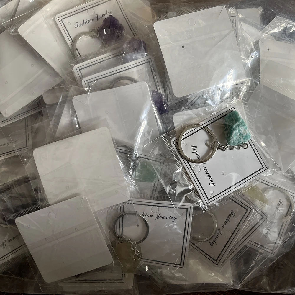 Natural Healing Crystals Stones Key Chain For Gift