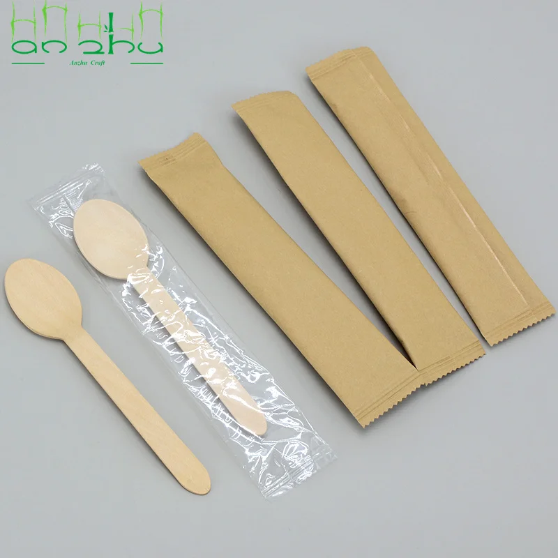 Набор деревянных столовых приборов 160 мм