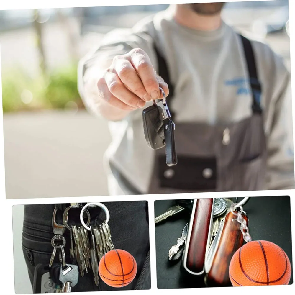 Basketball Keychains Mini Sports Ring Ball Keychain Keyring Creative Gifts Accessories Souvenir Party Favors Bag Decoration Gift