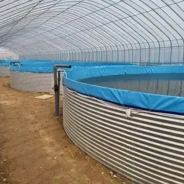 Freshwater fish and shrimp plastic canvas PVC galvanized  material fish pond with high breeding density and high profit