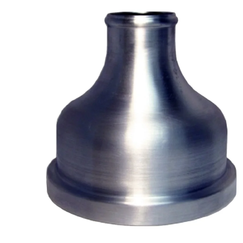 Large Beaded Aluminium Spun Reducer Cropped Parts/Bellmouth Sheet Metal Spinning and Fabrication