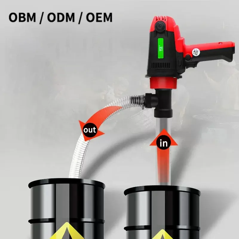 Portable High Speed Stainless Steel PTFE Alcohol/Gasoline/Sulfuric Acid Electric Driven Barrel Transfer Pump Barrel Oil Pump