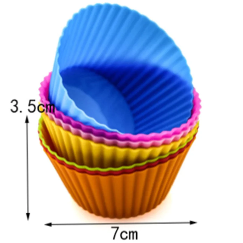 Youngs YS-DGM200 hot selling Reusable Silicone Baking Cups Muffin Liners Pack of 12 Multicolor silicone cupcake mold set