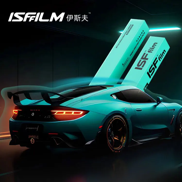 ISF 10 лет гарантии анти-пожелтение самоклеящаяся прозрачная глянцевая ТПУ автомобильная пленка ppf