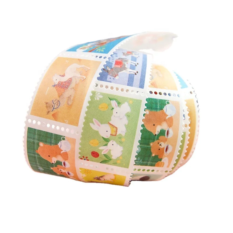 Cheap Customized DIY Craft Stamp Stickers Label Perforated Washi Tape