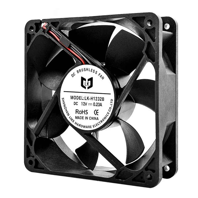 12032 DC12V 24V High Cfm Static Pressure Double Ball Radiator Air Cooling Fan 12V 120mm