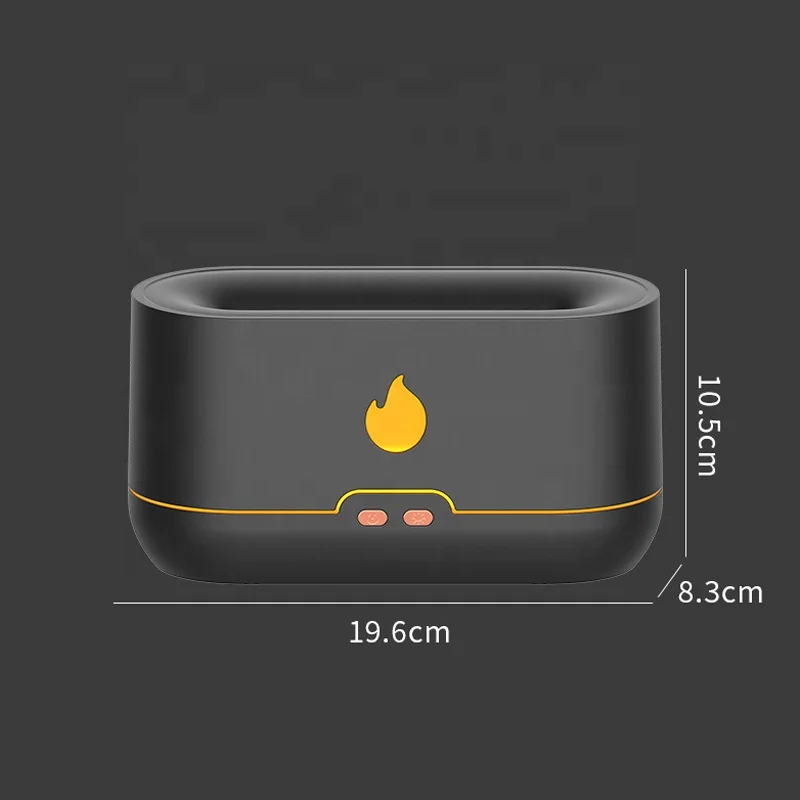 Portable hotel three colors yellow blue purple led light 240ml aromatherapy scent fire flame air diffuser