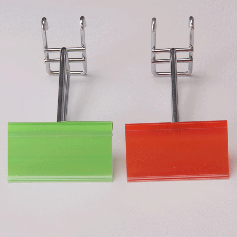 Cheap price supermarket fruit shop label price list label product list display plastic label holder with plastic