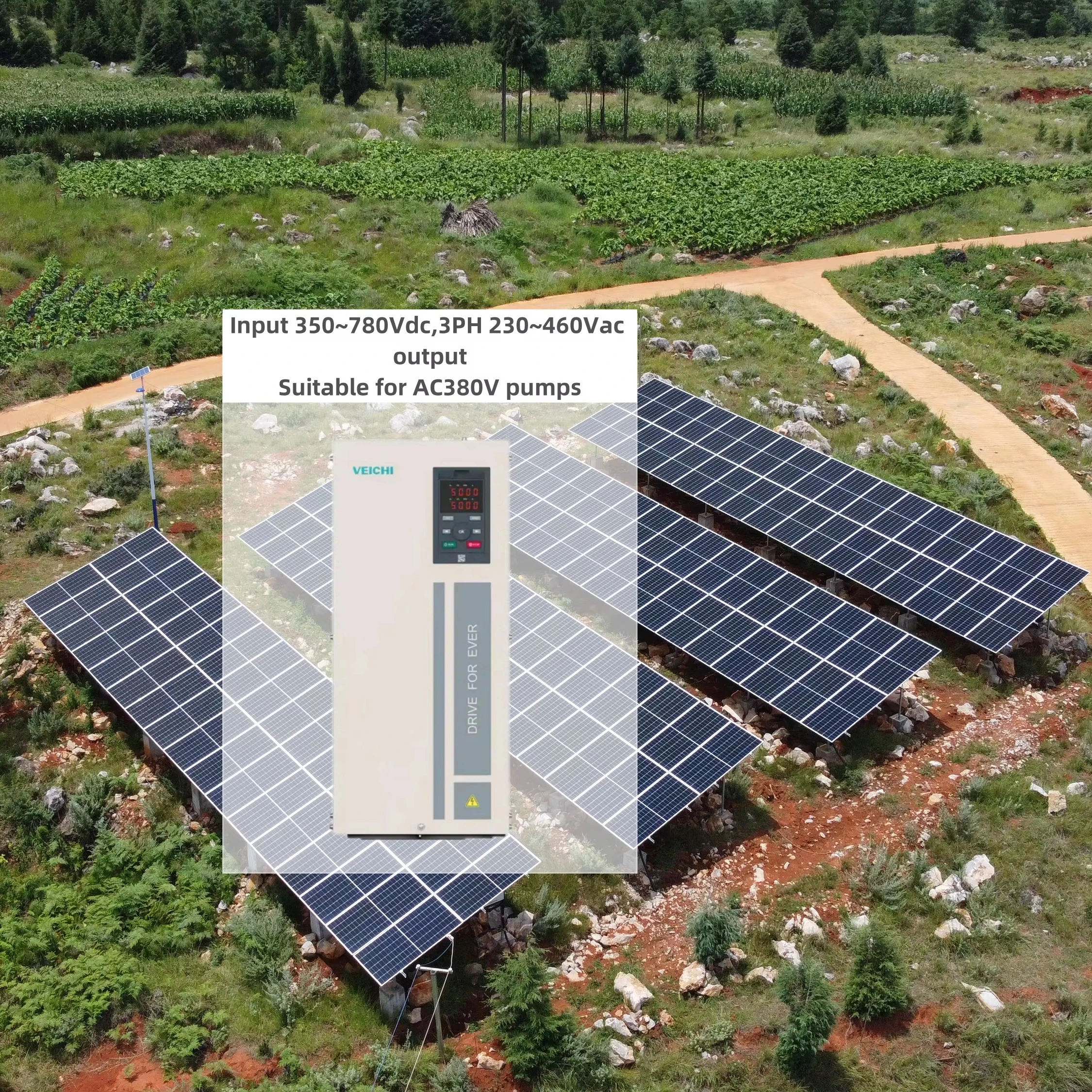 Veichi 75kw Inverter Pump Solar 480v Pompe Solaire Dc/Ac Solar Water Pump Vfd Drive For Motor