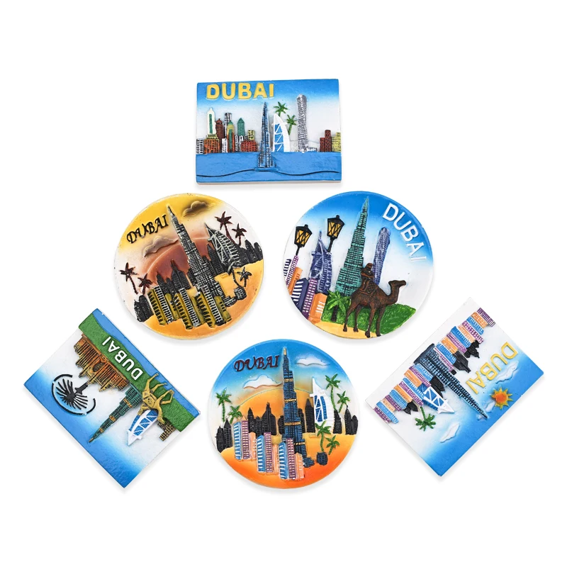 Wholesale High Quality Dubai Fridge Magnet Custom 3D Resin Magnet For Souvenir