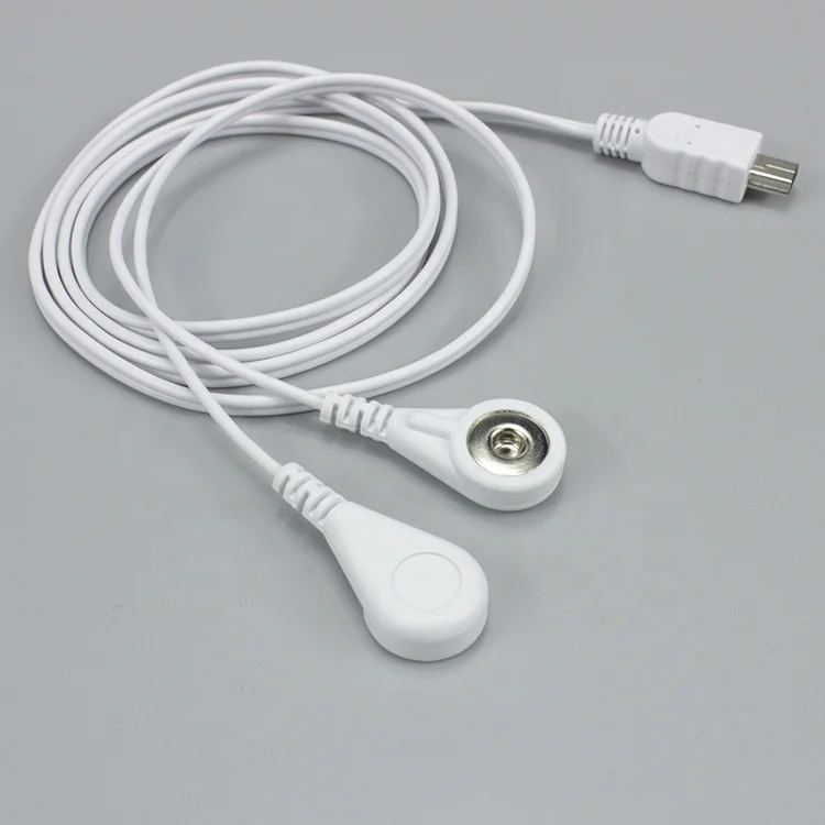 ecg electrode pad wire  mini USB 5pin to 4.0mm female  cable for medical electrode pad massager