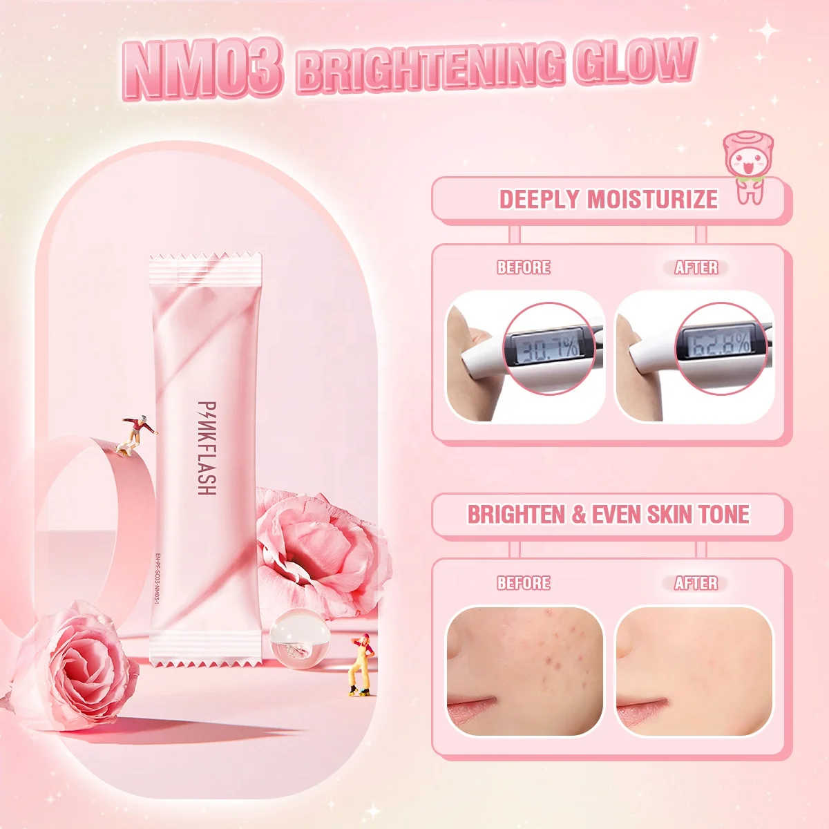 PINKFLASH PF-SC03 Face Skin Care Cleansing Mask Purifying Clay Cream Face Mud Mask Stick