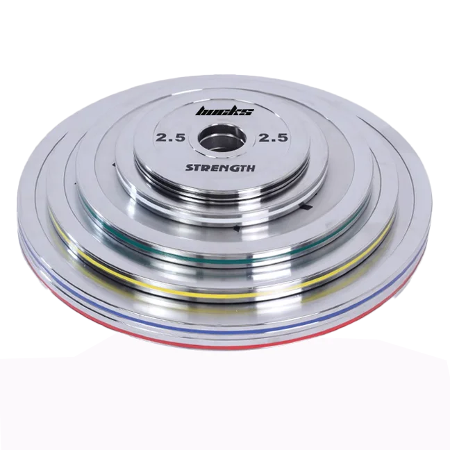 Wholesale high quality Gold Steel Bumpers cast iron barbell home gym equipment barbell with weight plates set