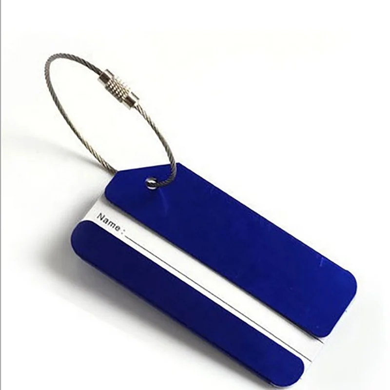 Custom Metal Aluminium Luggage Tag Travel Information ID Card Travel Suitcase Tag For Promotional Gifts Keychain