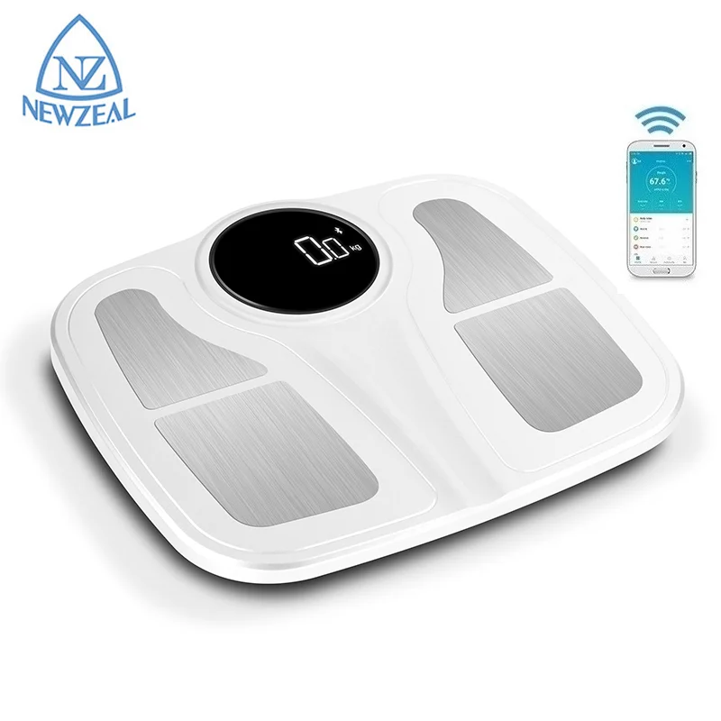 
Full ABS Plastic Design 180Kg Smart LED Digital Weight Blue Tooth Body Fat Scale 