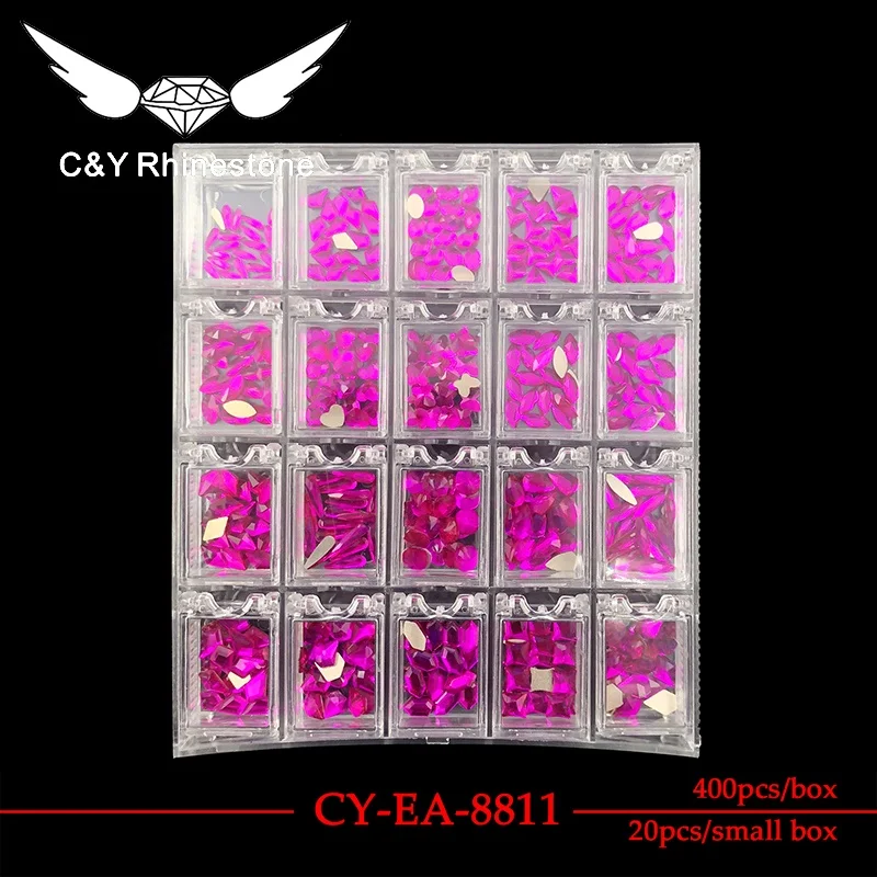 C&Y Flat Back Crystal Stone For Nails Decoracion Ab Rhinestones Non Hotfix Bulk