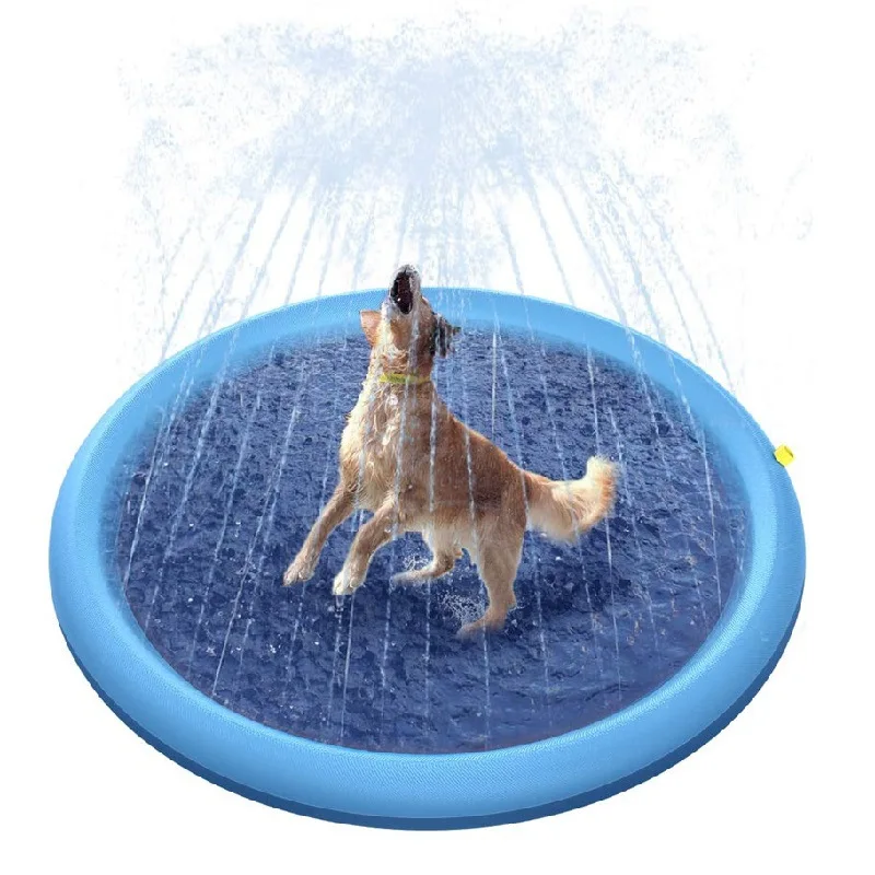 New Design Pet Dog Pvc 150Cm Garden Sprinkler Play Pad Interactive Sports Inflatable Swimming Pool Toy Baby Water Mat
