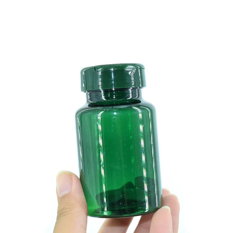 Food Grade Plastic Pill Bottle 50cc 100cc 120cc Empty Medicine PET Capsule Storage Container with Flip Lids Medicine Packaging