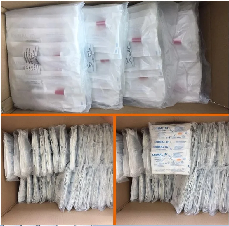 2024 Hot Selling  Pets Microchips Implant Animal Syringe  With EM4305 Chips